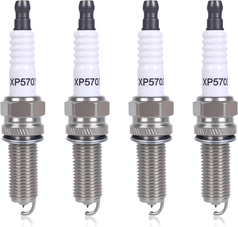 RLP شمعات الإشعال إيريديوم بلاتينيوم XP5702 4 عبوات متوافقة مع أكورا دودج جينيسيس هوندا هيونداي كيا ميتسوبيشي مرسيدس-بنز 1.4L-5.5L L4 V6 V8 بديل ل 93911 LKR7AIX - Image 1